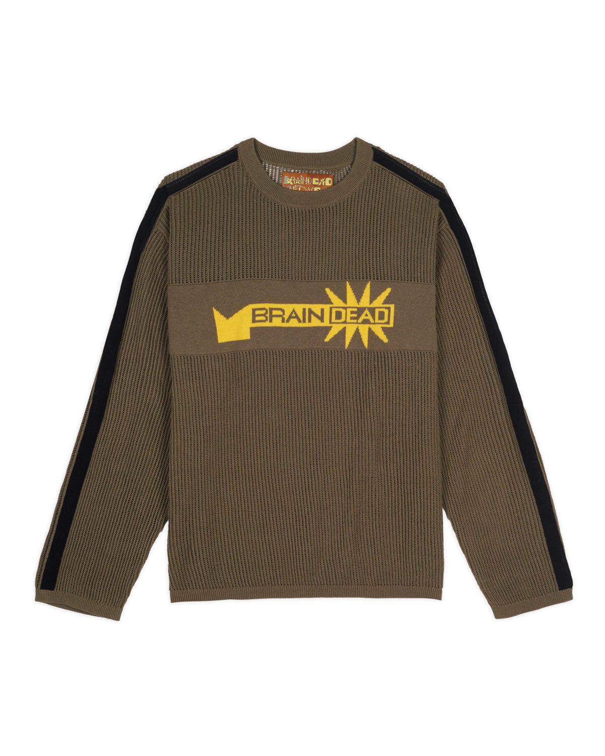 Long Sleeve Mesh Sweater - Green 1