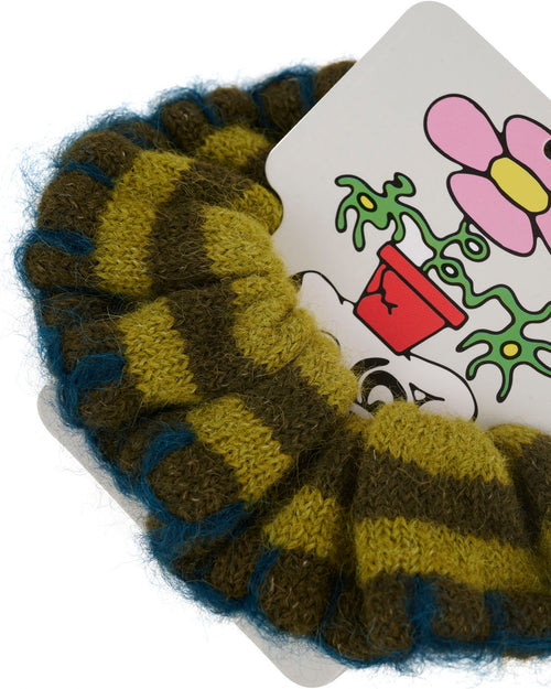 Lulu Stripe Scrunchie - Green Multi 2