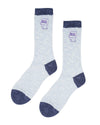 Marled Logo Head Socks - Blue