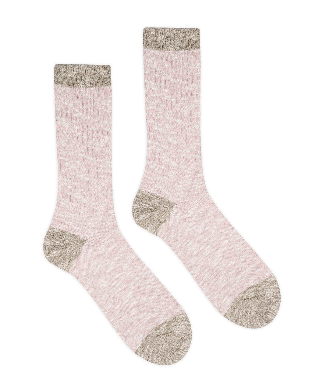 Marled Logo Head Socks - Pink 2