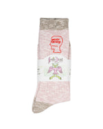 Marled Logo Head Socks - Pink 3