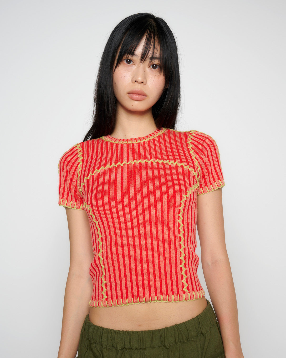 Mariel Sport Knit Top - Guava