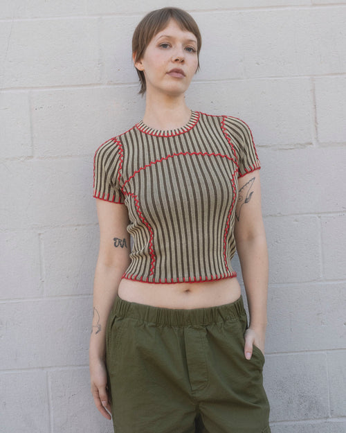 Mariel Sport Knit Top - Sand 2