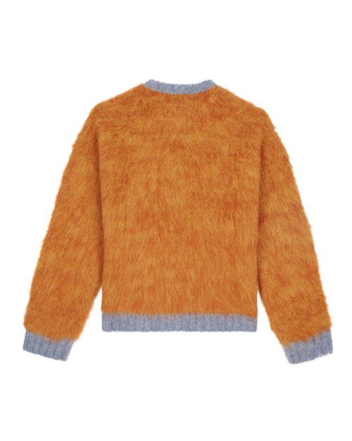 Marled Alpaca Crewneck Sweater - Orange 2