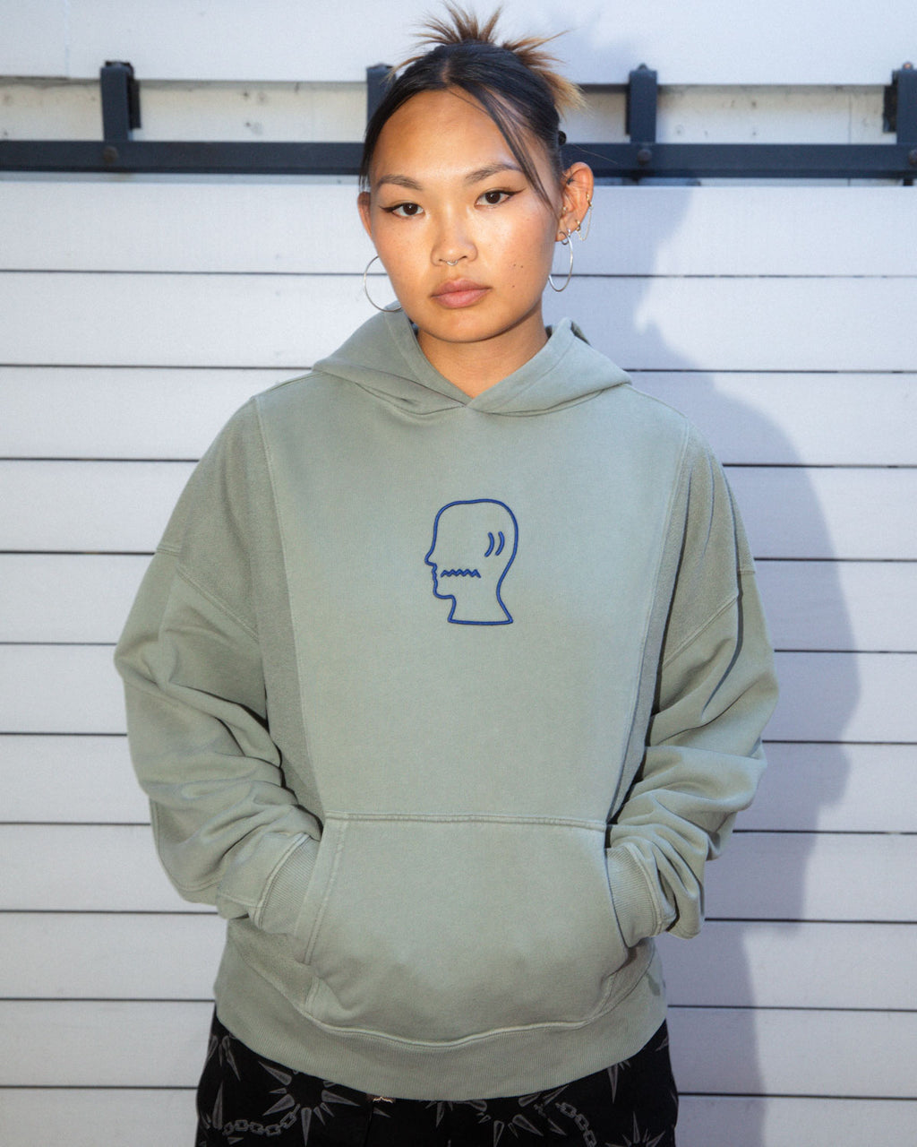 Mendoza Cropped Hoodie - Cement 10