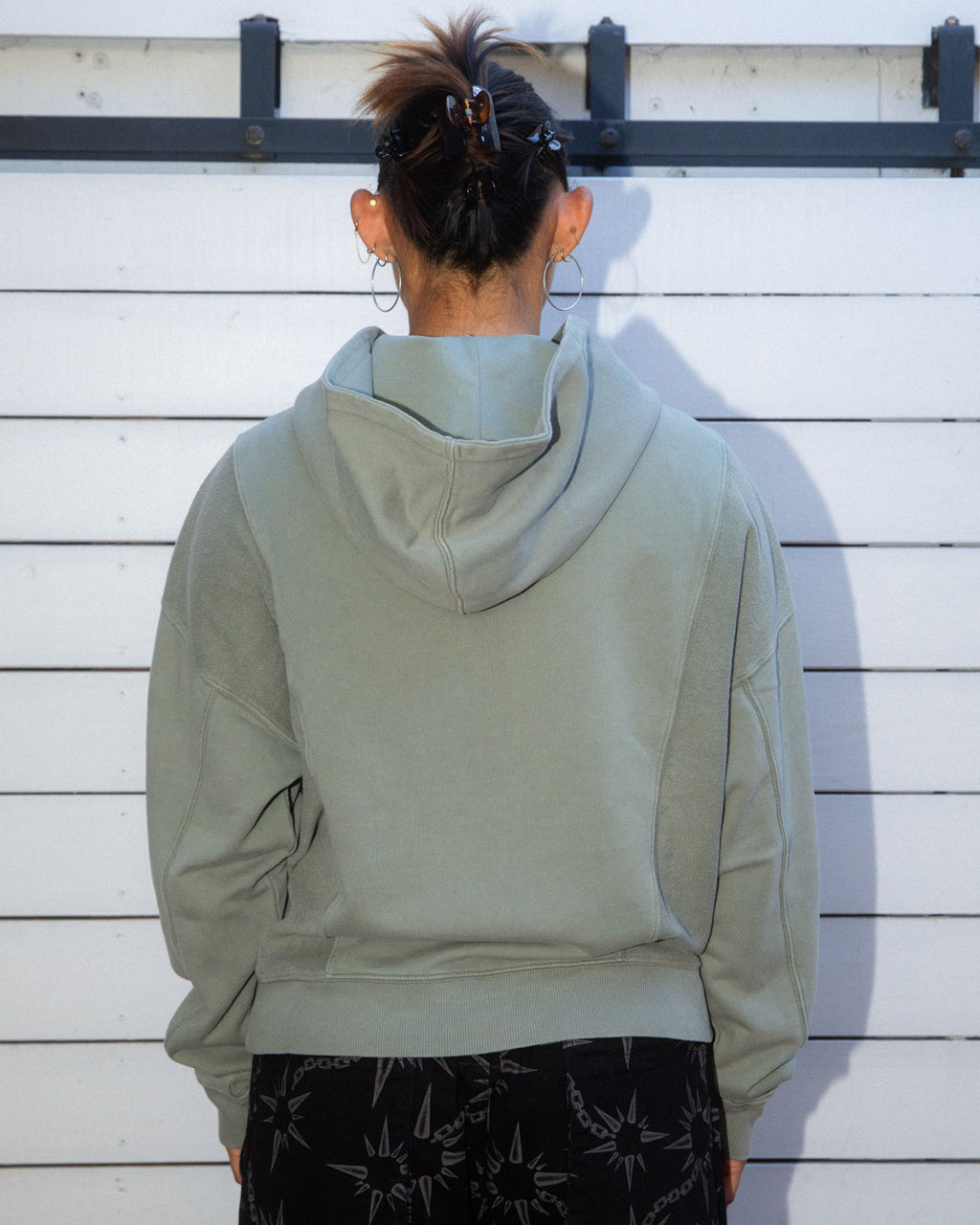Mendoza Cropped Hoodie - Cement 9