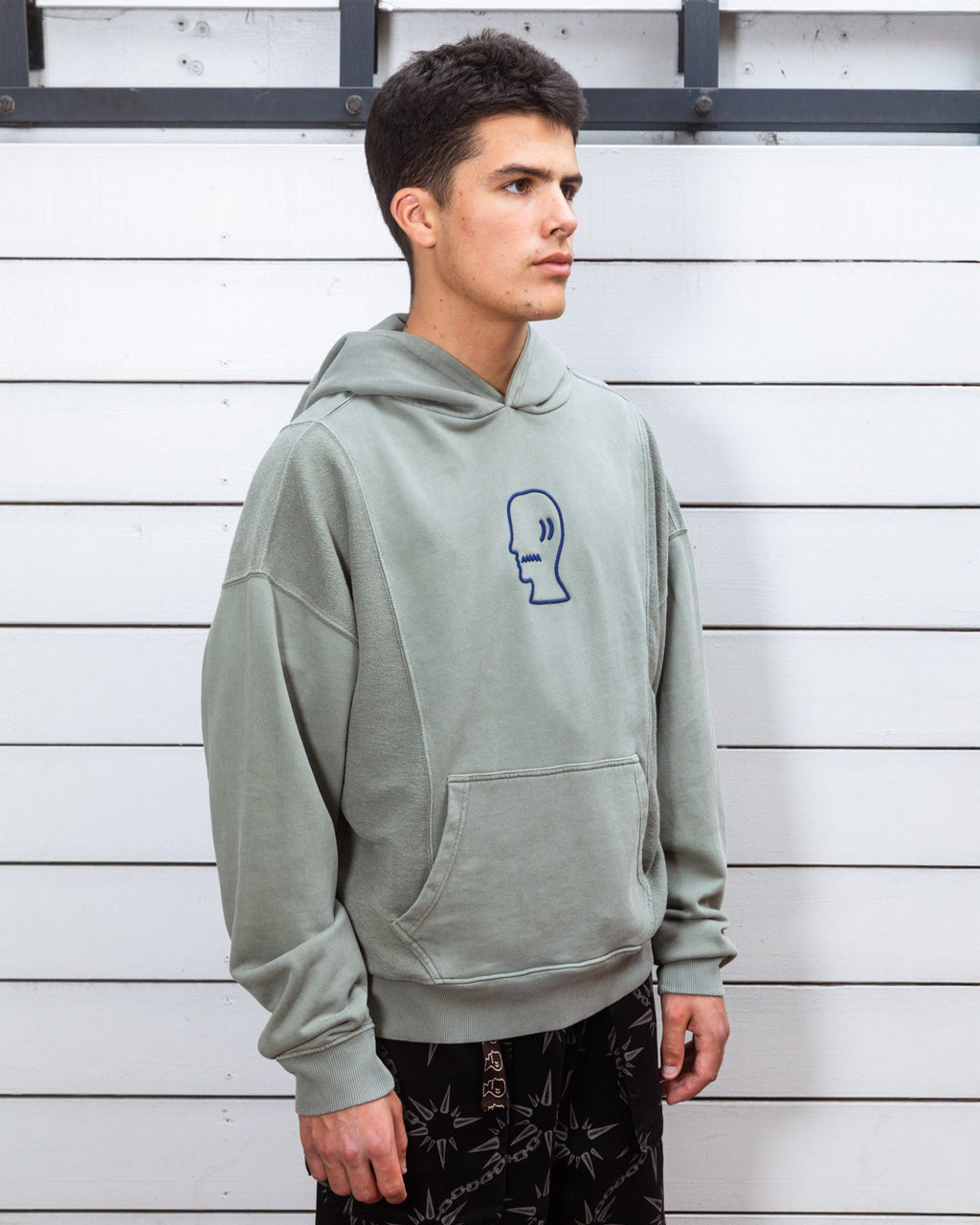 Mendoza Cropped Hoodie - Cement 5