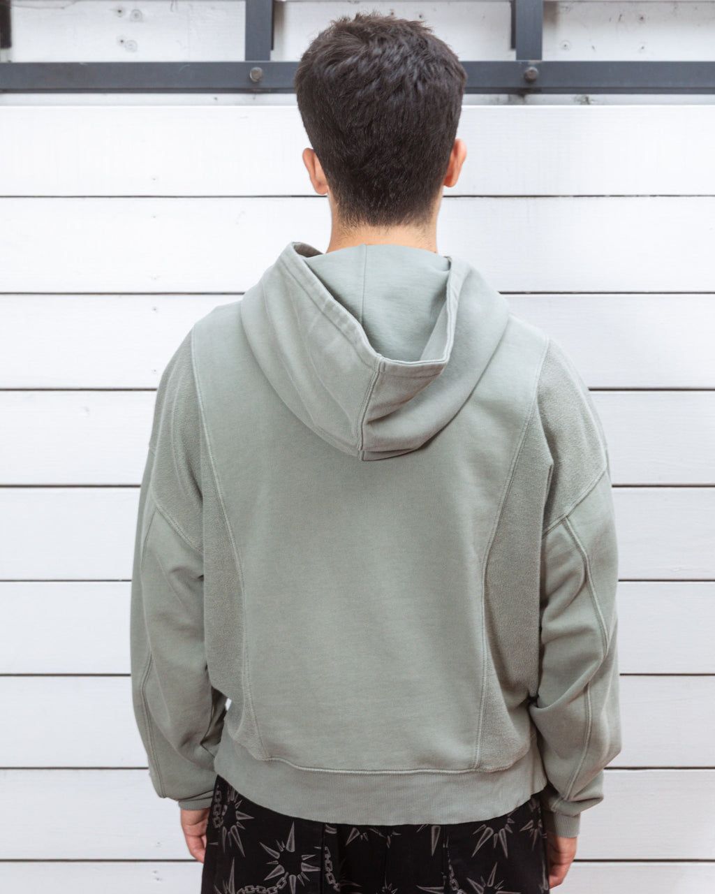 Mendoza Cropped Hoodie - Cement 11