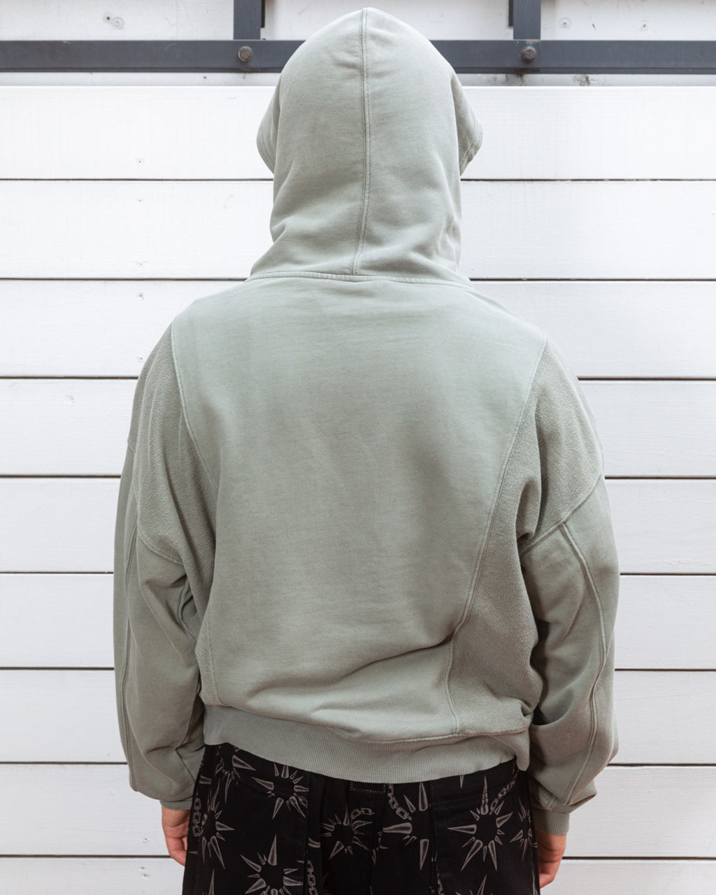Mendoza Cropped Hoodie - Cement 8