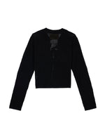 Mesh Knit Spiral Cardigan - Black 5