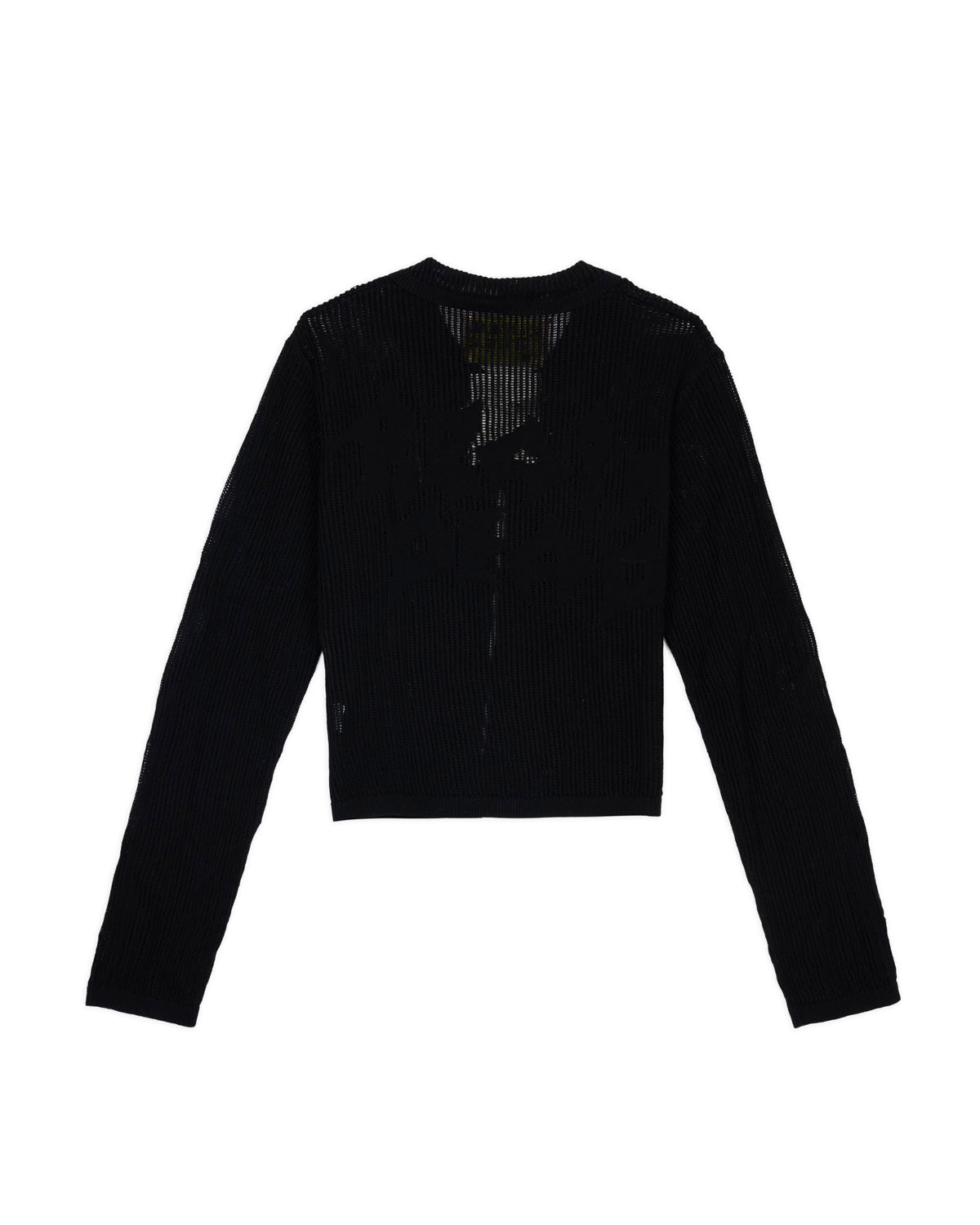 Mesh Knit Spiral Cardigan - Black 5