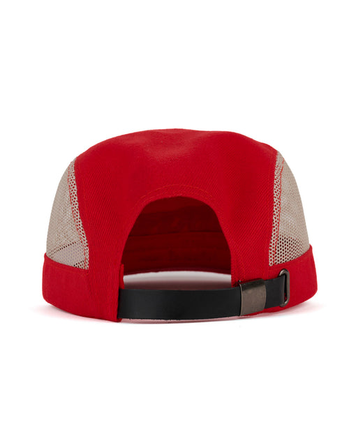 Mesh Panel Camp Hat - Red 2