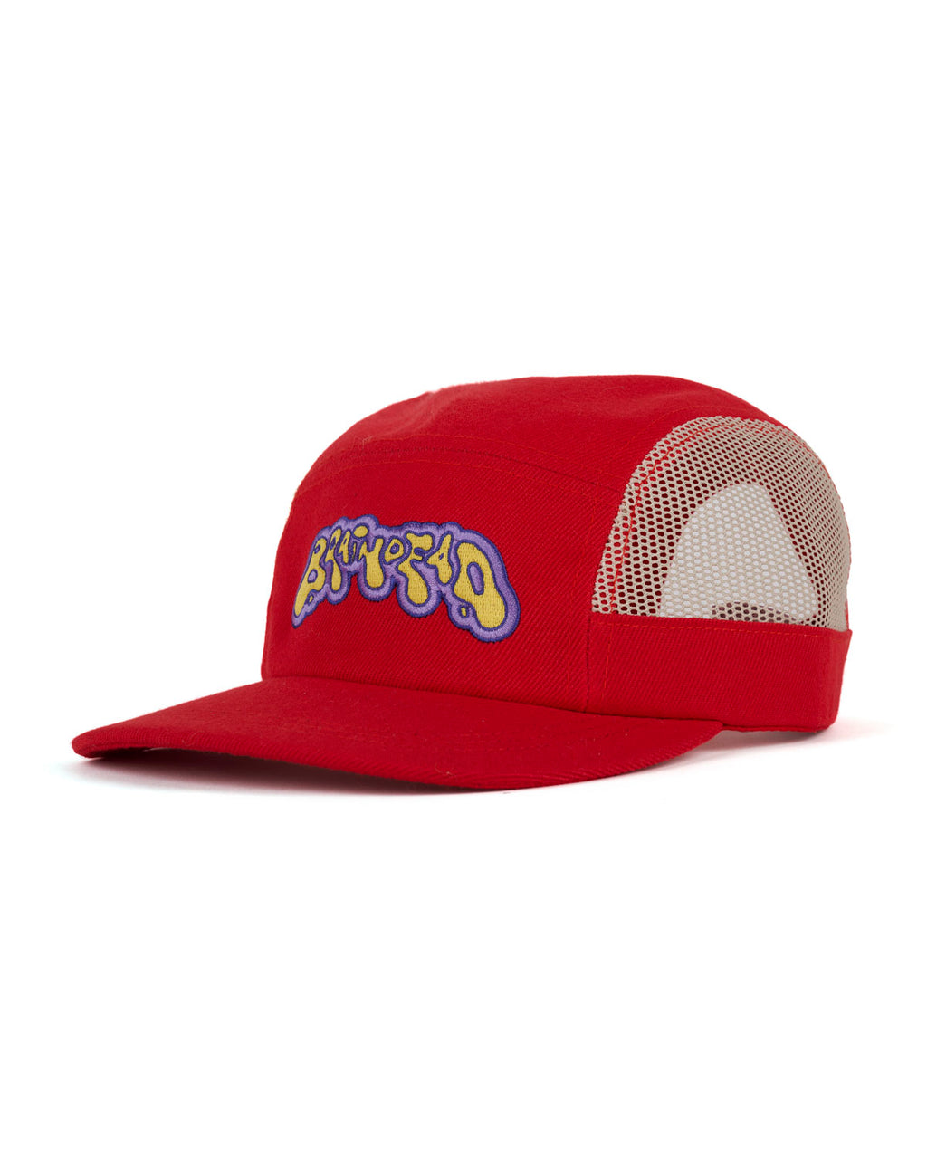 Mesh Panel Camp Hat - Red 3