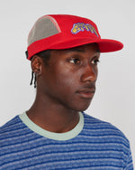 Mesh Panel Camp Hat - Red 6