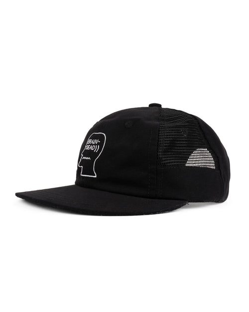 Mesh Panel Logohead Engineer Hat - Black 2