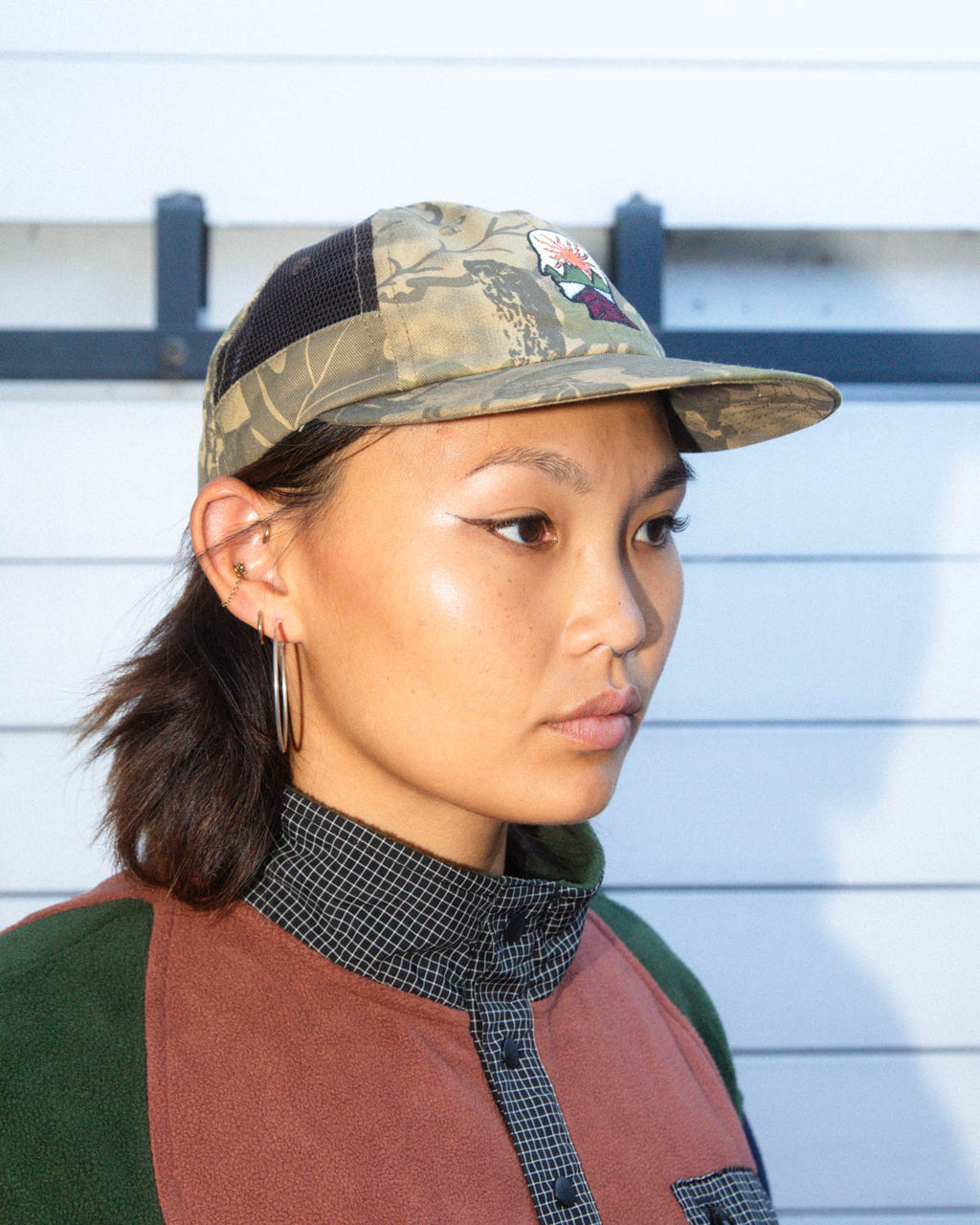 Mesh Panel Logohead Hat - Leaf Camo 4