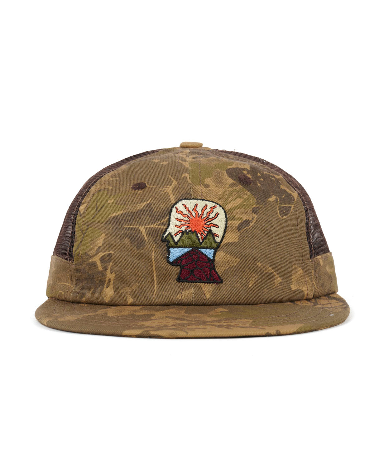 Mesh Panel Logohead Hat - Leaf Camo 1