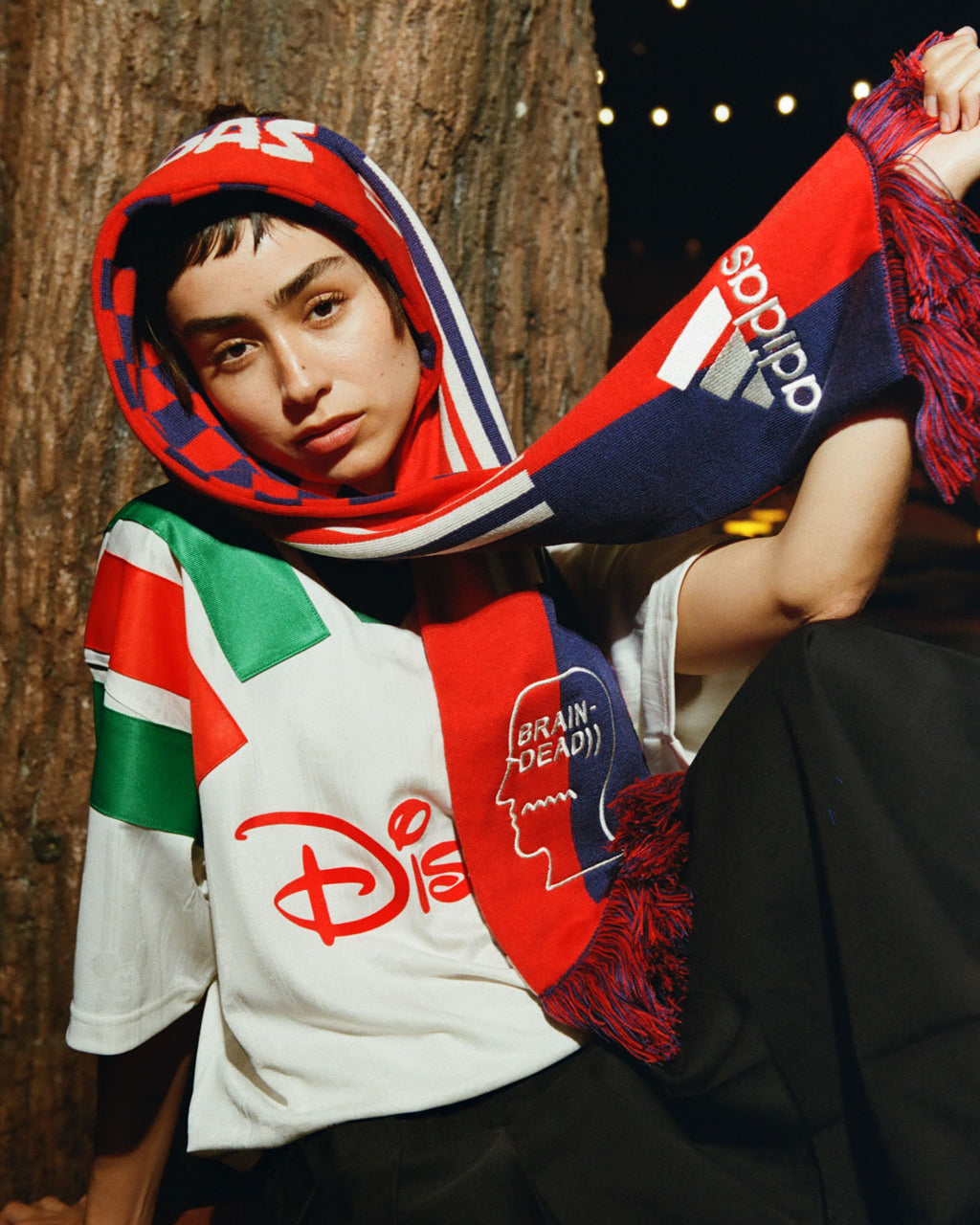 Brain Dead x Disney x Adidas Mickey and Friends Scarf - Red 4