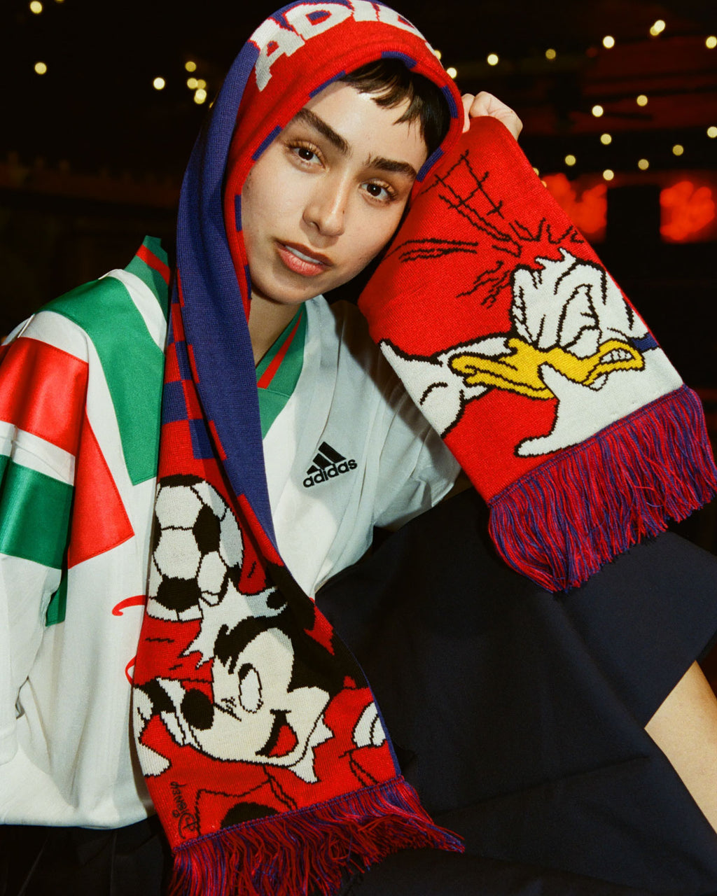 Brain Dead x Disney x Adidas Mickey and Friends Scarf - Red 6