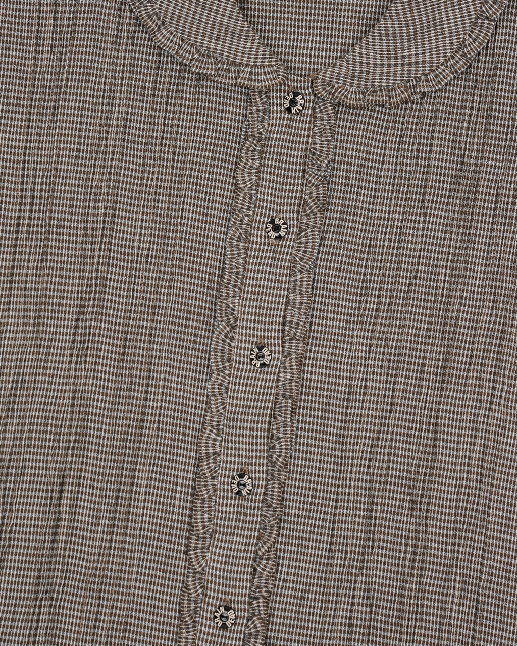 Micro Gingham Mercado Top - Cocoa 3