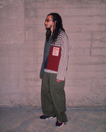 Mixed Stripe Boxy Knit Sweater - Green Multi 5