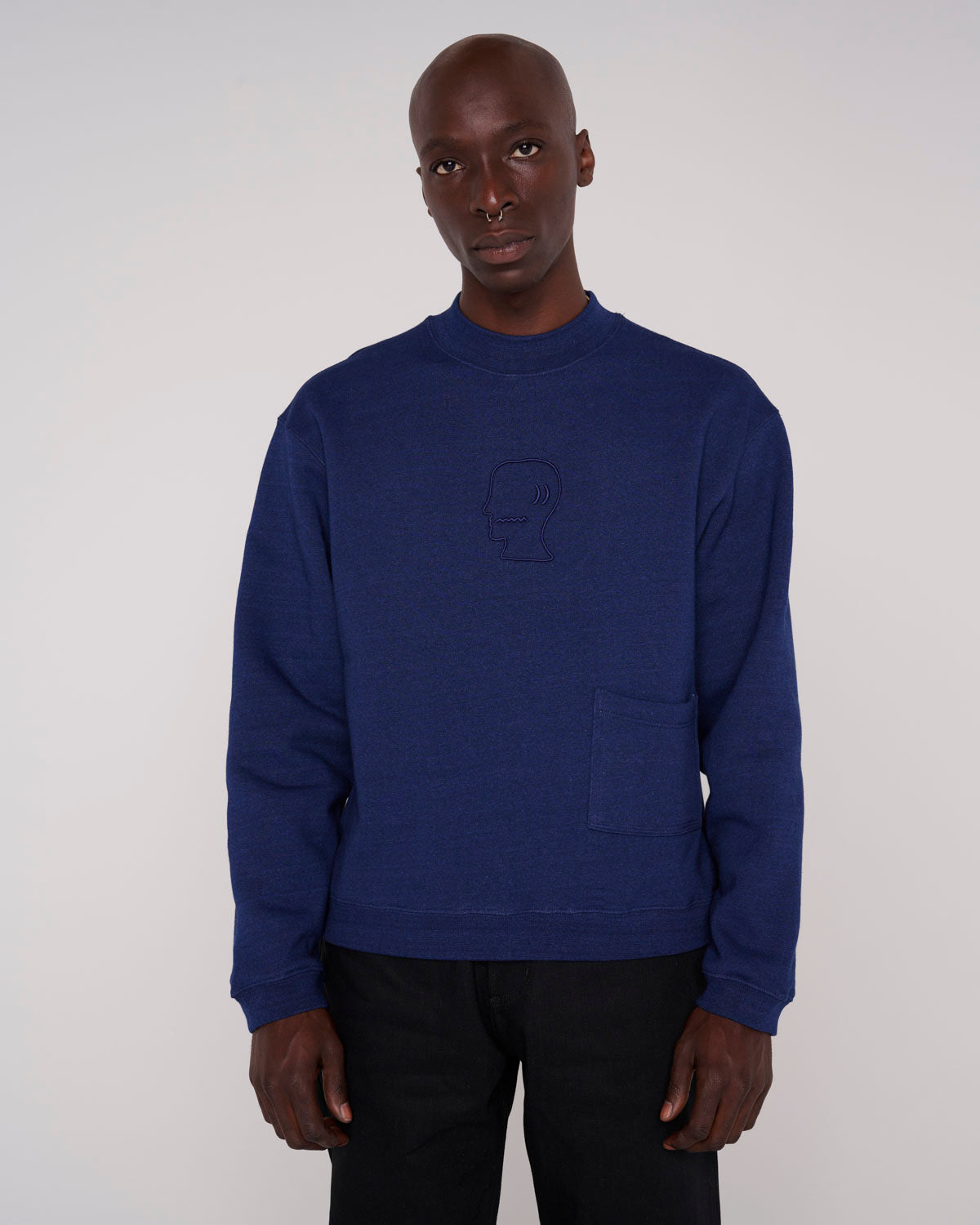 Mockneck Sweatshirt - Indigo 4