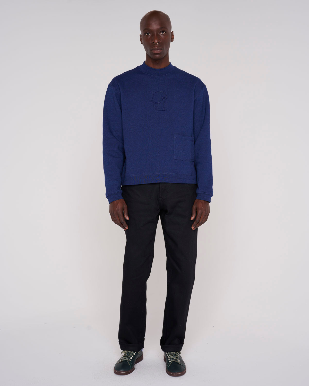 Mockneck Sweatshirt - Indigo 7