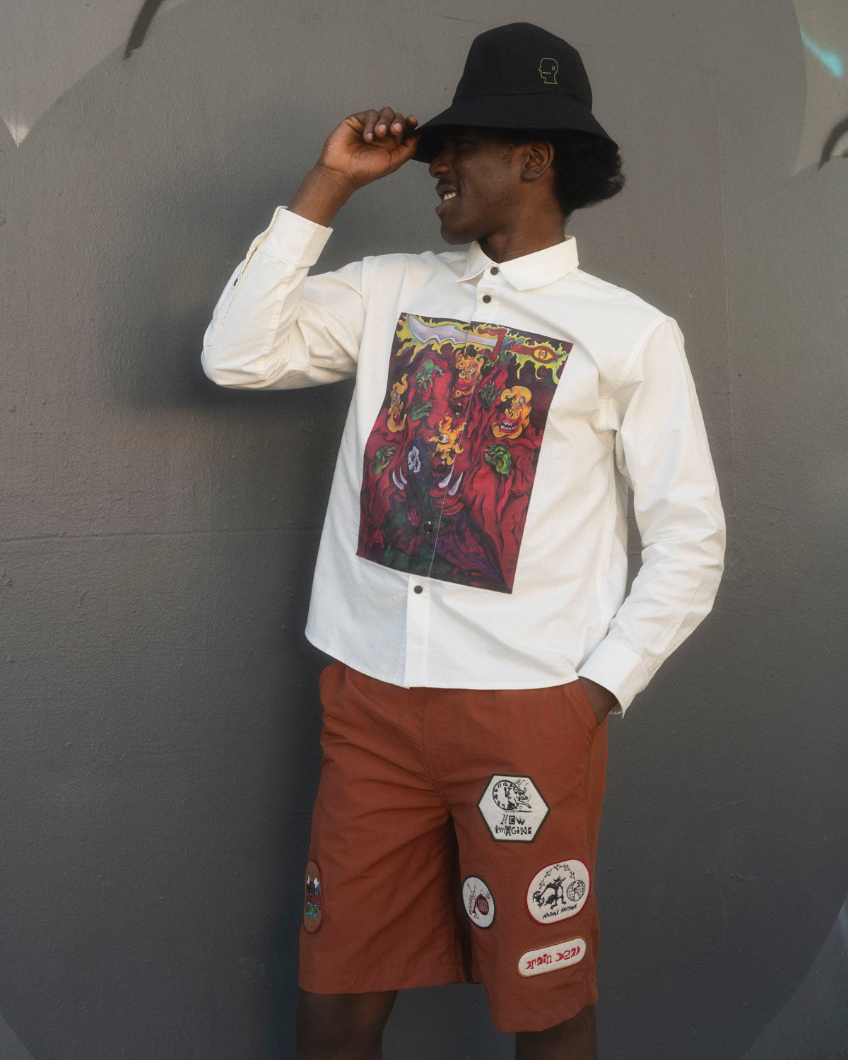 Mythic Star Oxford Shirt - White – Brain Dead