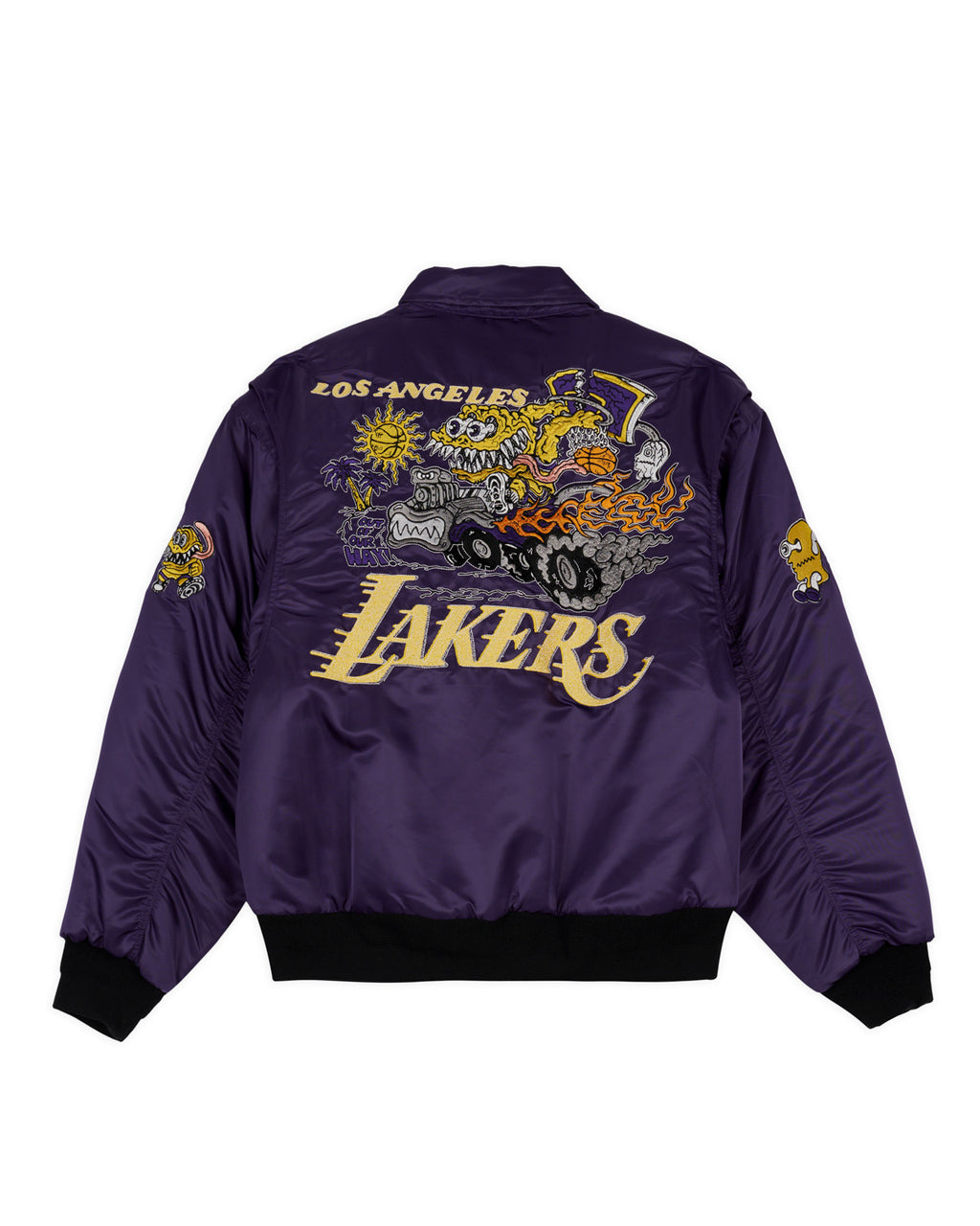 Brain Dead x NBA Los Angeles Lakers Flight Jacket - Purple