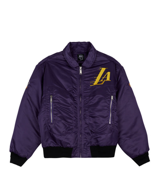 Brain Dead x NBA Los Angeles Lakers Flight Jacket - Purple 2