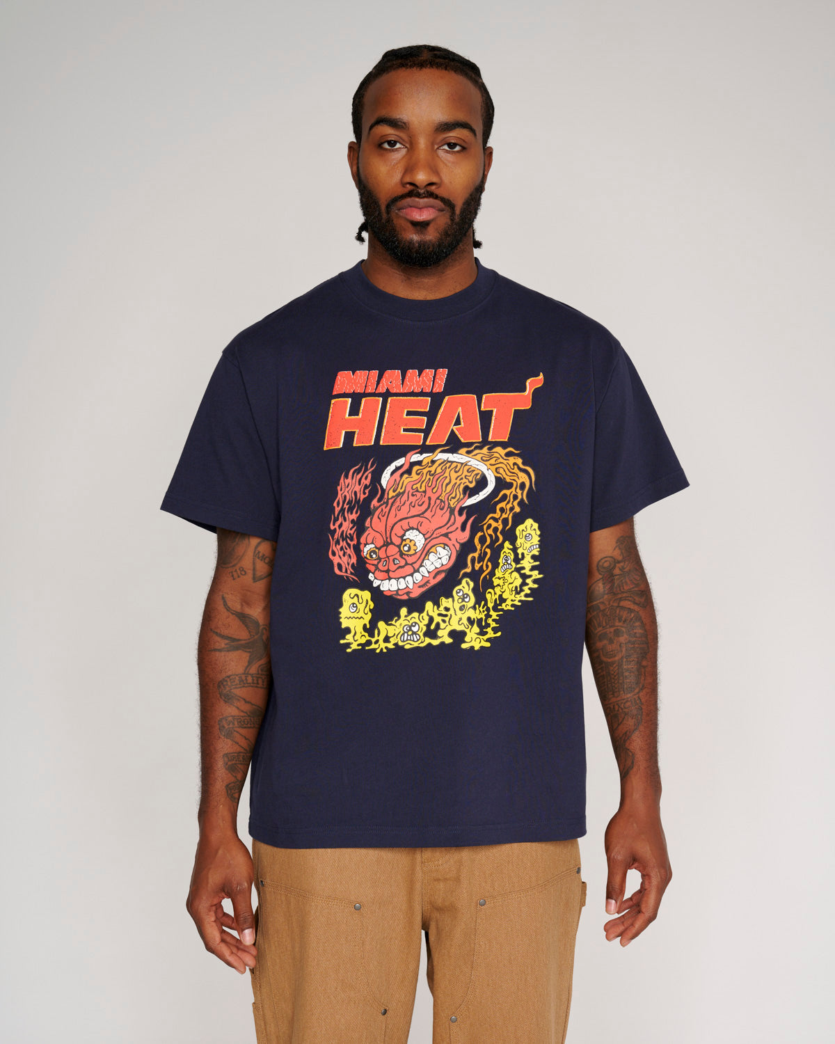 Brain Dead x NBA Miami Heat T-shirt - Navy 4