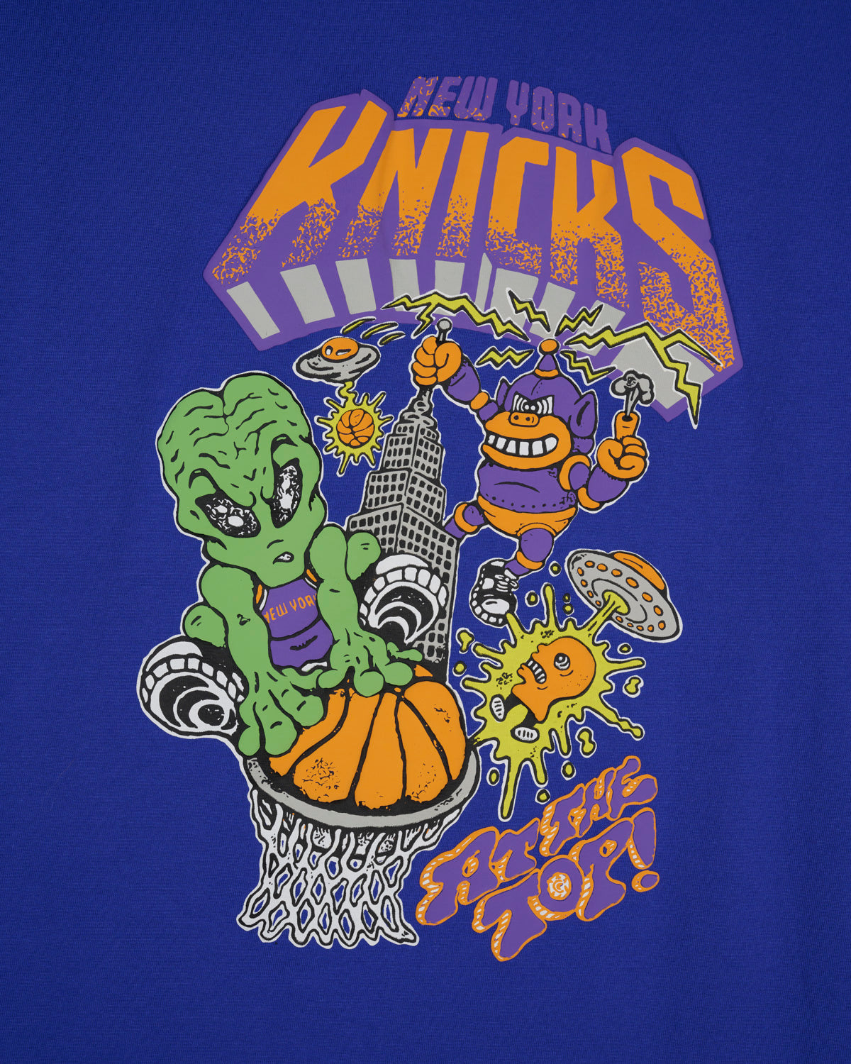Brain Dead x NBA New York Knicks T-shirt - Blue 3