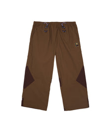 Nylon Paneled Climbing Capri - Brown