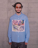 Omer Striped Oxford Button Up Shirt - Blue 2