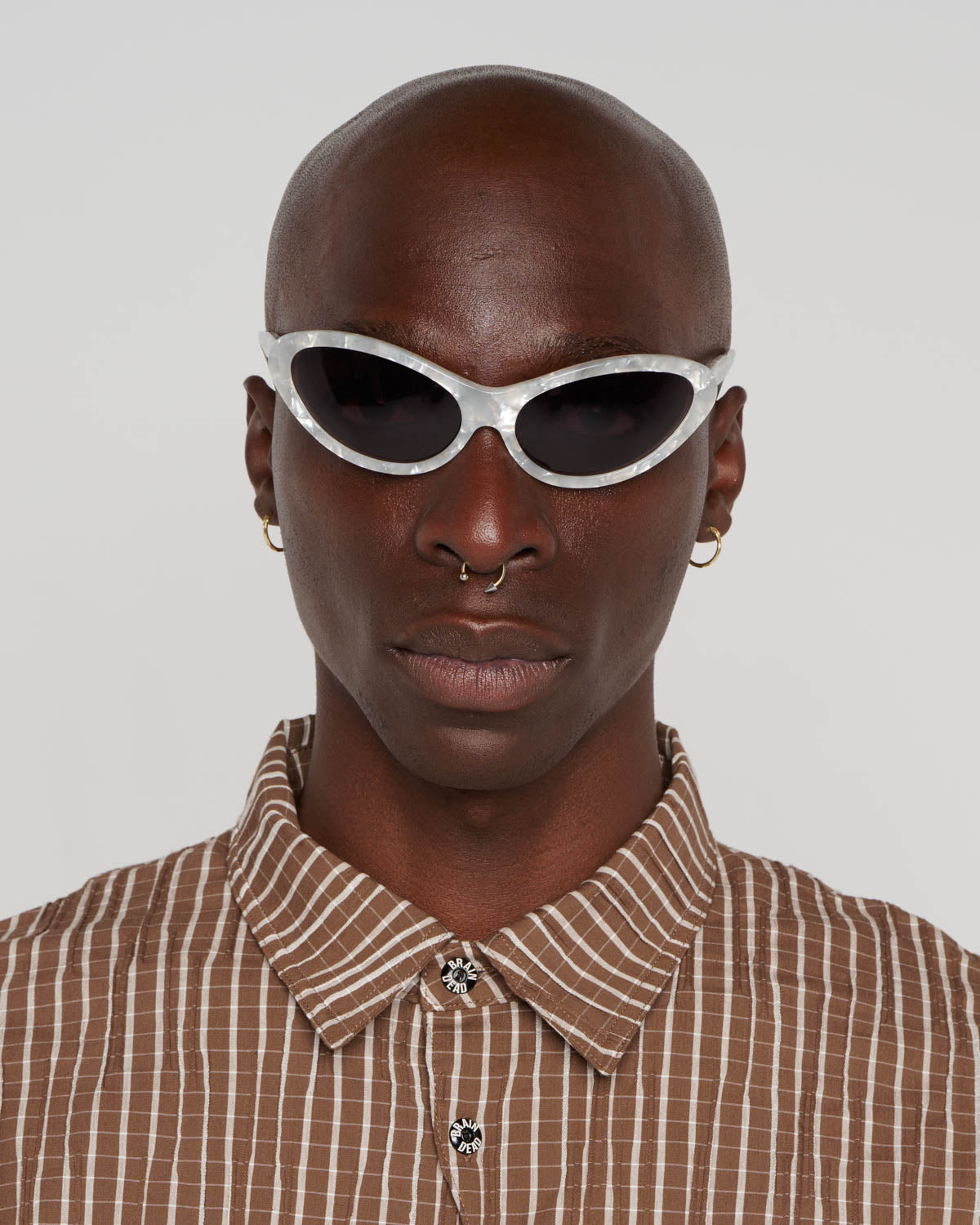 Bug Post Modern Primitive Eye Protection - Silver Pearl 5