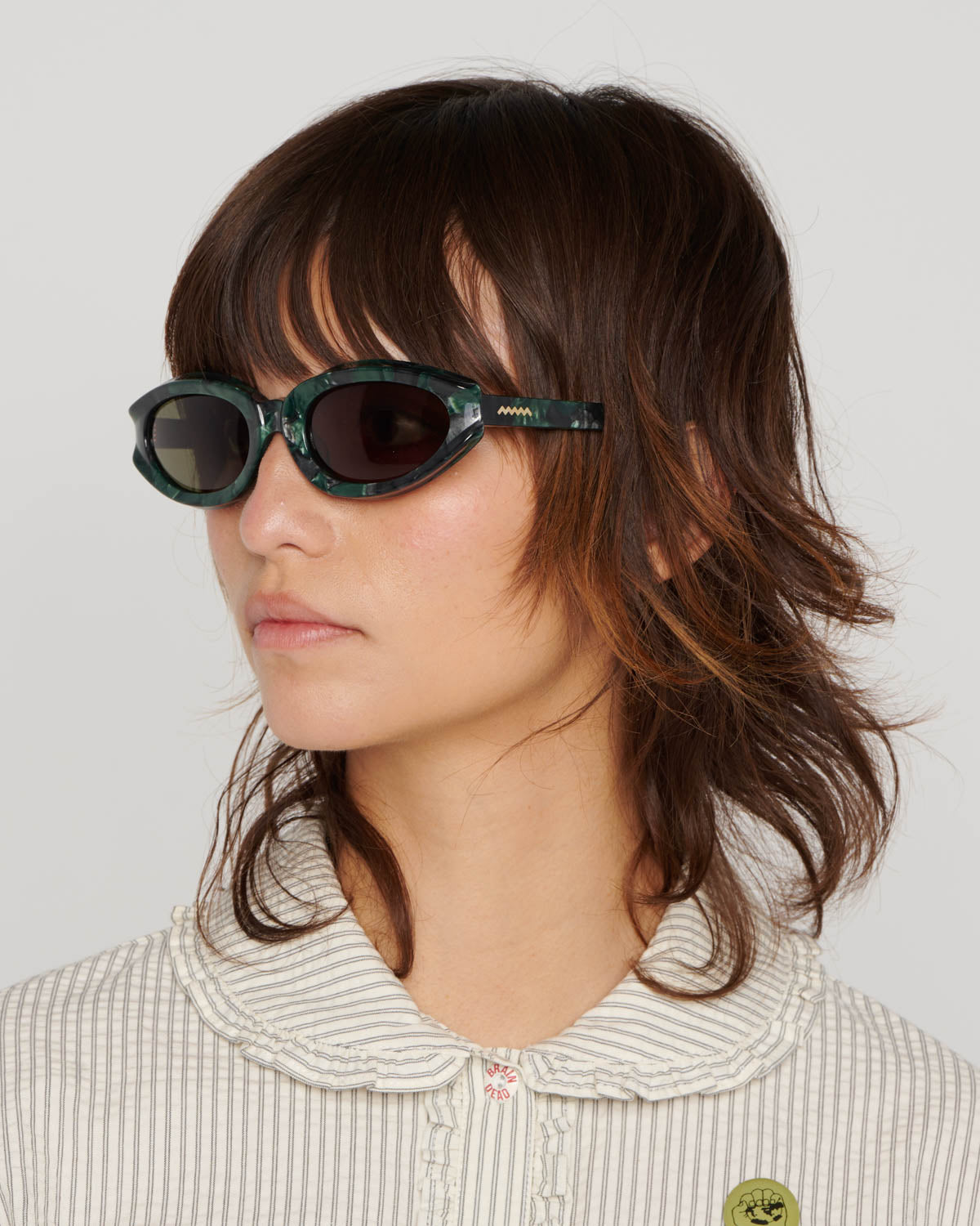 Shyne Post Modern Primitive Eye Protection - Green Pearl 2