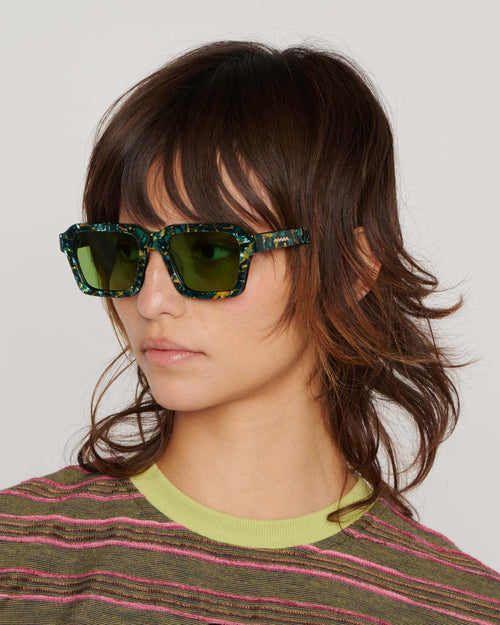 Staunton Post Modern Primitive Eye Protection - Green Granite/Green 2