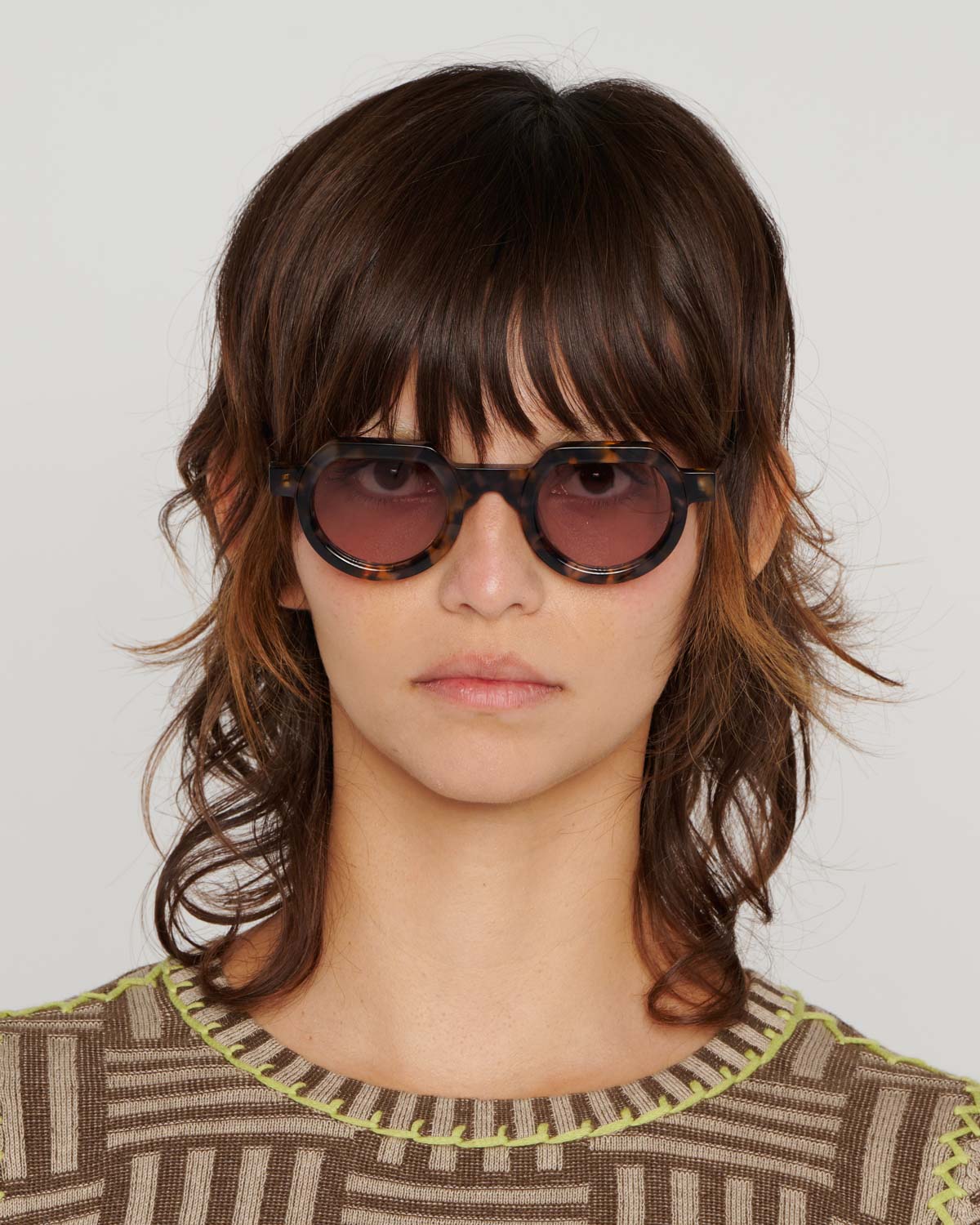 BRAIN DEAD TANI POST MODERN PRIMITIVE EYE PROTECTION - GREEN GLITTER Titanium Tani Post Modern Primitive Eye Protection - Matte Silver