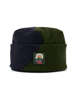 Organic Panel Polar Fleece Beanie - Navy/Olive 1