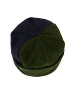 Organic Panel Polar Fleece Beanie - Navy/Olive 4