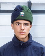 Organic Panel Polar Fleece Beanie - Navy/Olive 2