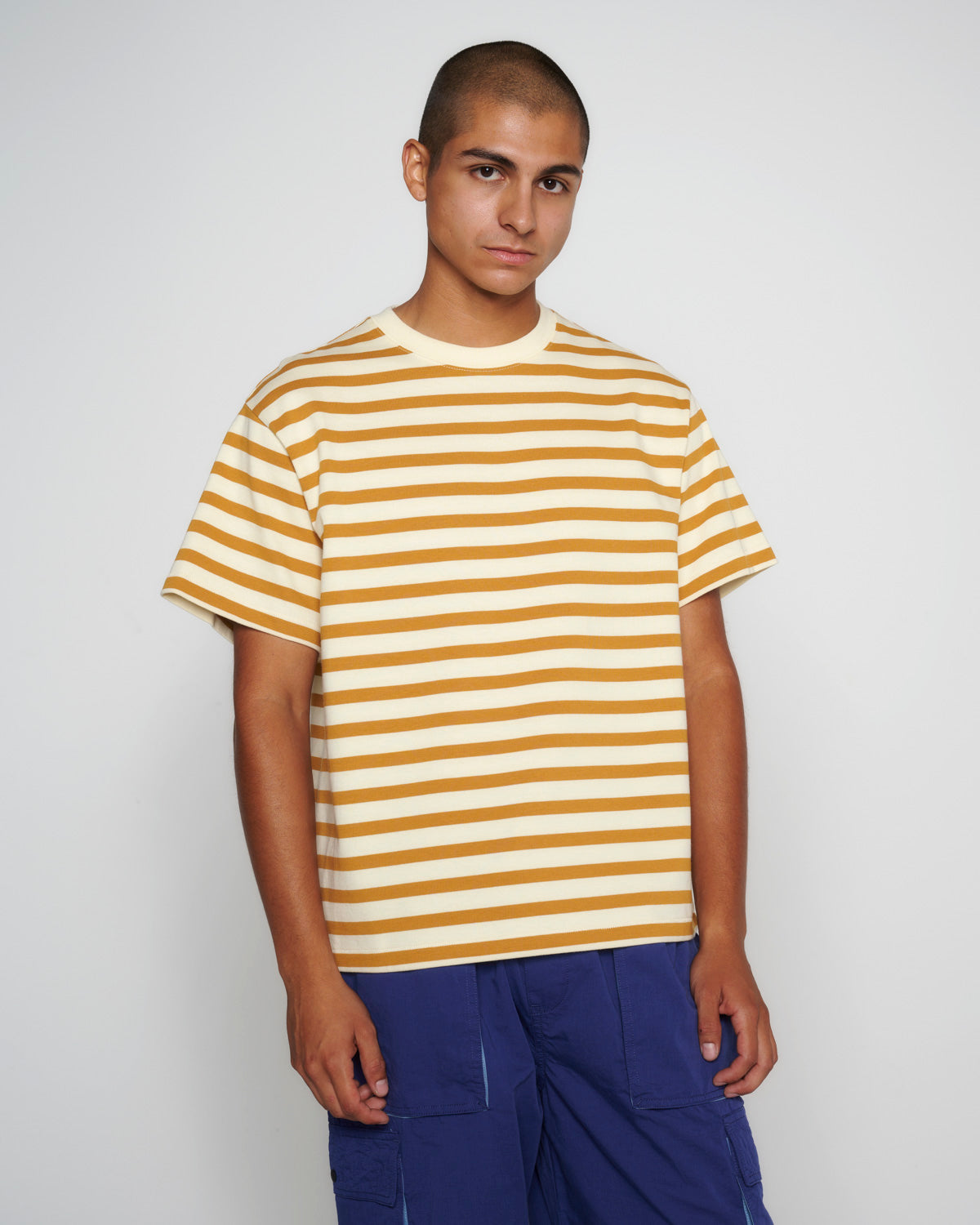 Organic Striped T-shirt - Gold 4