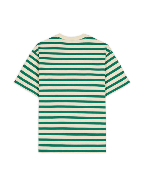 Organic Striped T-shirt - Light Green 2