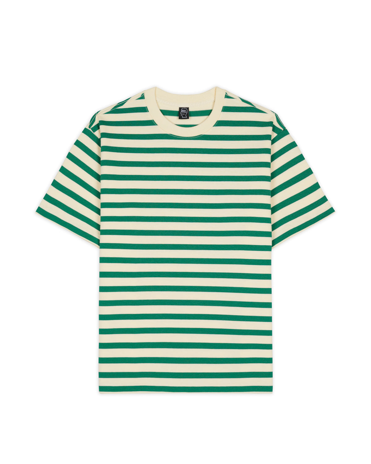 Organic Striped T-shirt - Light Green – Brain Dead