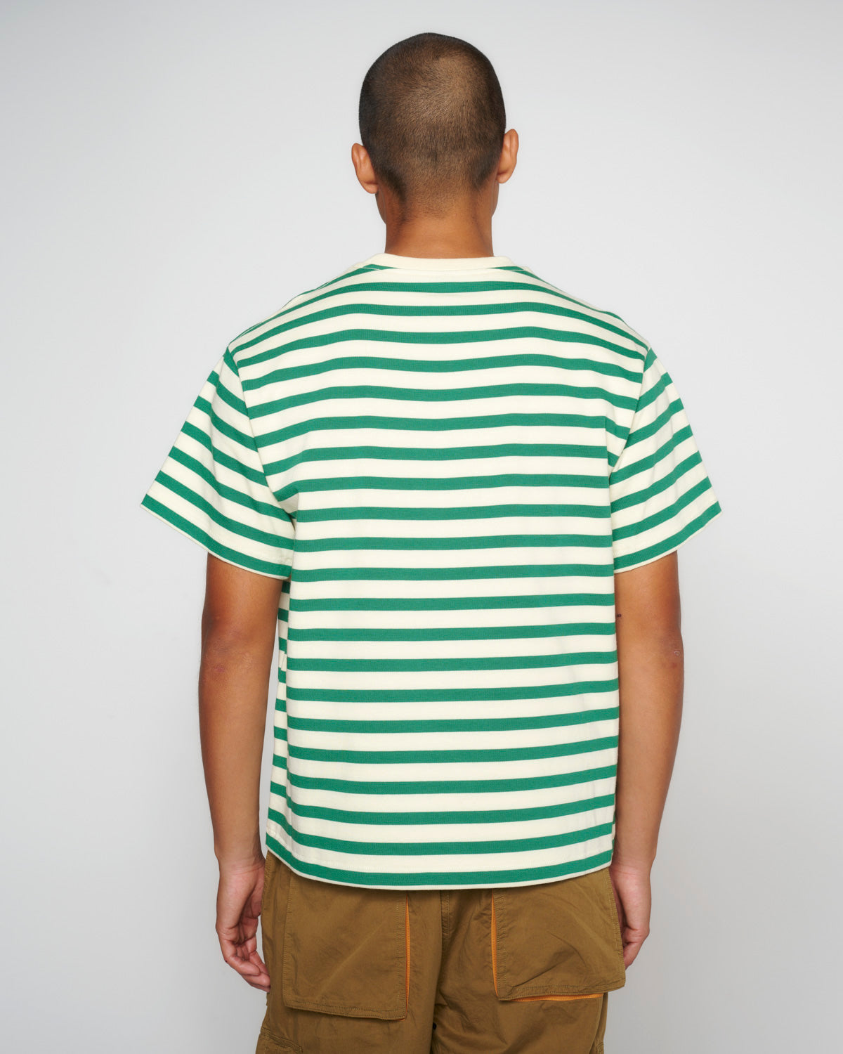 Organic Striped T-shirt - Light Green 5