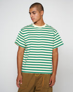 Organic Striped T-shirt - Light Green 4