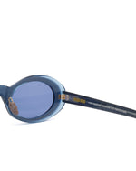 Oyster Post Modern Primitive Eye Protection - Blue Glitter 3