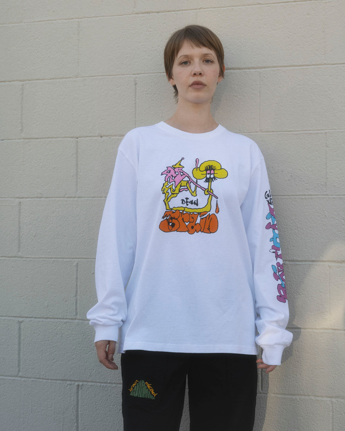 Packing Up Long Sleeve - White – Brain Dead