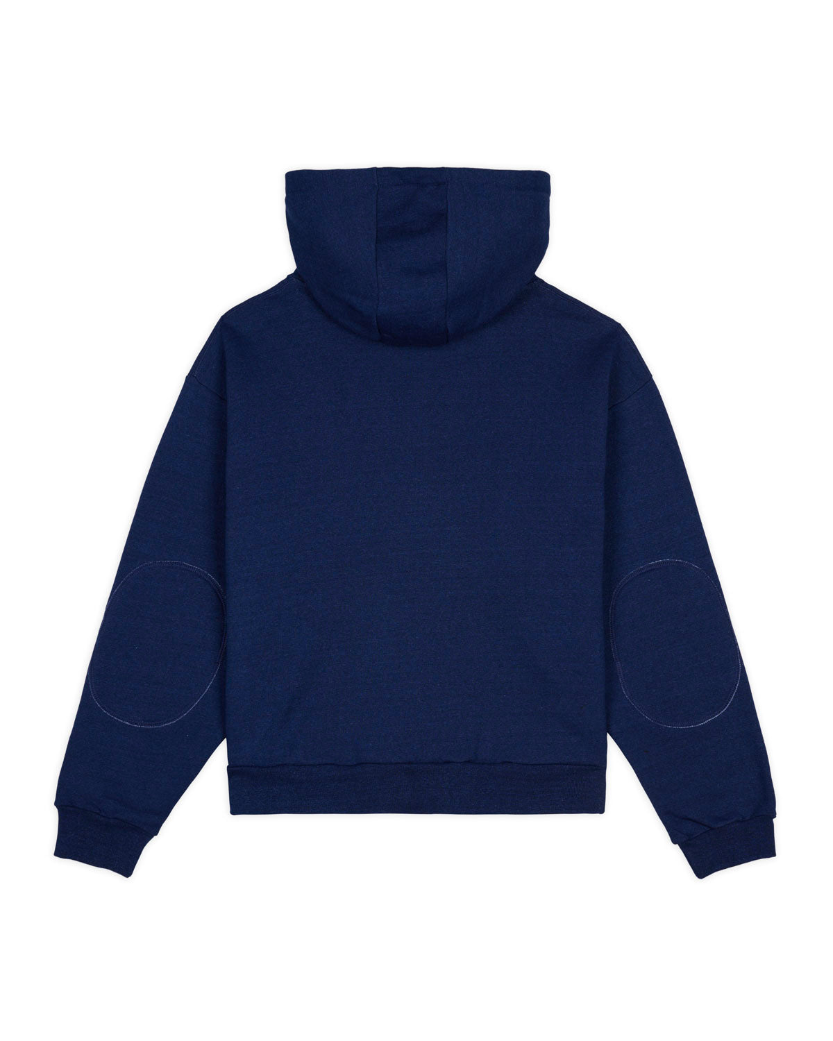 Padded Elbow Zip-Up Hoodie - Indigo 2