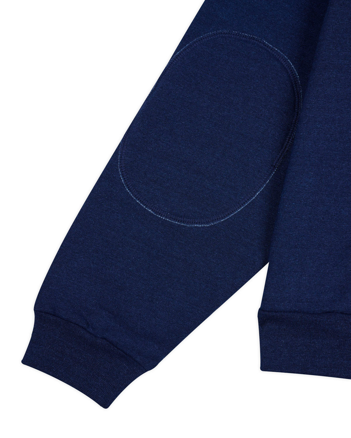 Padded Elbow Zip-Up Hoodie - Indigo 3